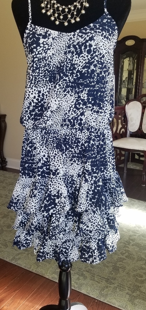** NWT** AQUA ONLY OURS SPAGHETTI STRAPS‎ RUFFLE DRESS